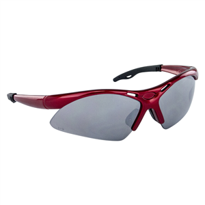 540-0003 Sas Safety Diamondback Safe Glasses W/ Red Frame And Smoke Mirror Lens