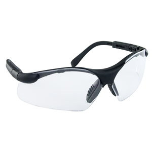 541-0000 Sas Safety Sidewinders Safe Glasses W/ Black Frame And Clear Lens In Polybag