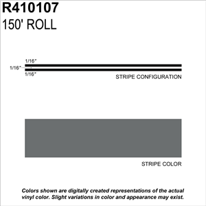 R410107 Sharpline Converting Inc Ms, 3/16" X 150'; Gunmetal Metallic