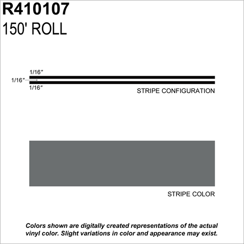 R410107 Sharpline Converting Inc Ms, 3/16" X 150'; Gunmetal Metallic