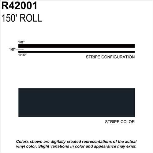 R42001 Sharpline Converting Inc Ms, 5/16" X 150'; Md Dark Char Metallic