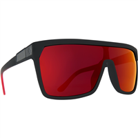 670323803673 Spy Optic Inc Flynn Sunglasses, Soft Matte Black Red F