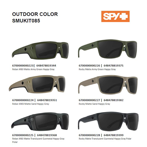 SMUKIT085 Spy Optic Inc Outdoor Color