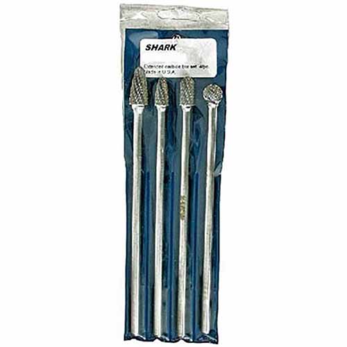 BTE6 Shark Industries 6Pc Long Carbide Burr Set