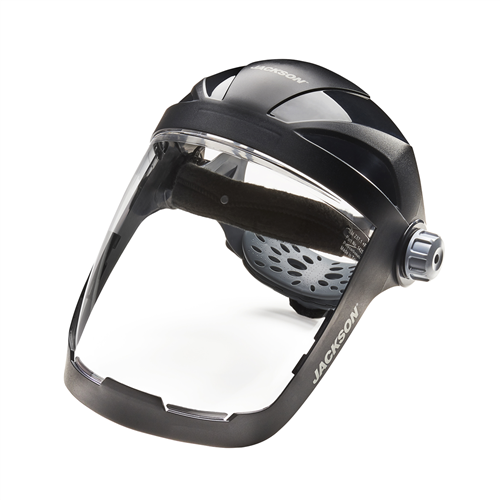 14220 Jackson Safety Jackson Safety - Face Shield - Quad 500 Premium Multi-Purpose Series - 9' X 12.125' X 0.060" Window - Clear Af - 370 Speed Dial Headgear