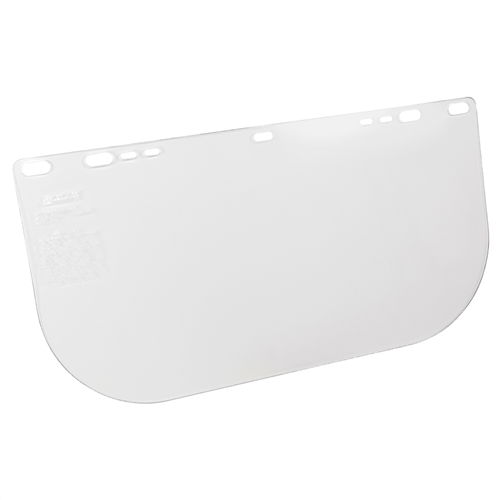 29109 Jackson Safety Jackson Safety - Replacement Windows For F20 Polycarbonate Face Shields - Clear - 8" X 15.5" X.060" - E Shaped - Unbound - (12 Qty Pack)