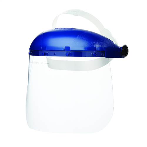 S39010 Sellstrom Sellstrom- Face Shield - 390 Series - 8 X 12 X .040"  Window - Clear - Pin Lock Headgear - Single Crown