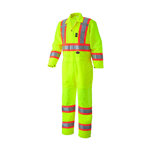 V1070160U-S Pioneer Pioneer - Coverall - Hi-Viz - Traffic Safety - Hi-Viz Yellow/Green - Size Small