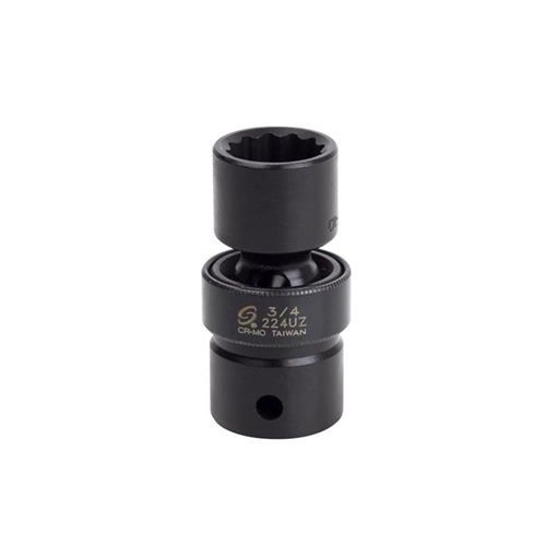 224UZ Sunex Soc 3/4 1/2D Imp Univ 12Pt Blk