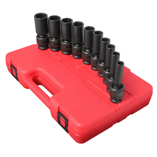 2659 Sunex Socket Set Impact 1/2In. Drive 10Pc Univ Deep Sae