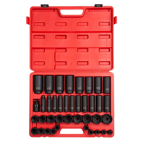 2698 Sunex 39Pc 1/2"Dr 12 Point Sae Master Impact Socket Set