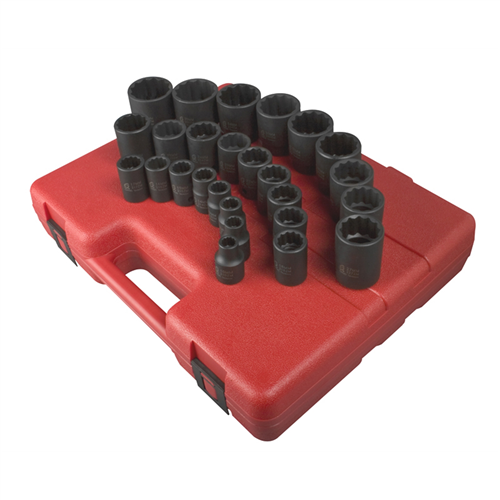 2826 Sunex 26-Piece 1/2 In. Drive 12-Point Metri