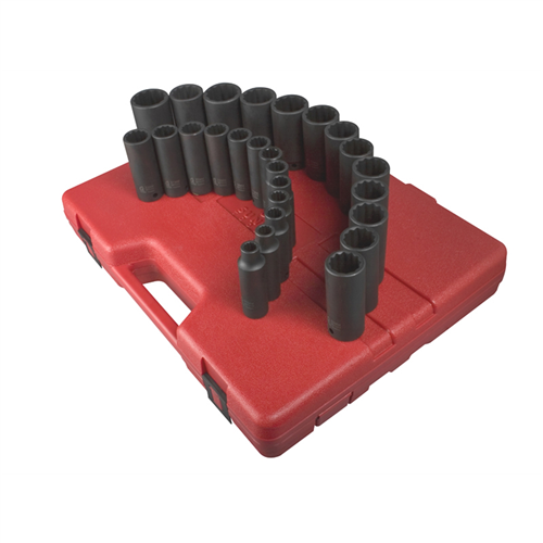 2827 Sunex 26-Piece 1/2 In. Drive 12-Point Metri
