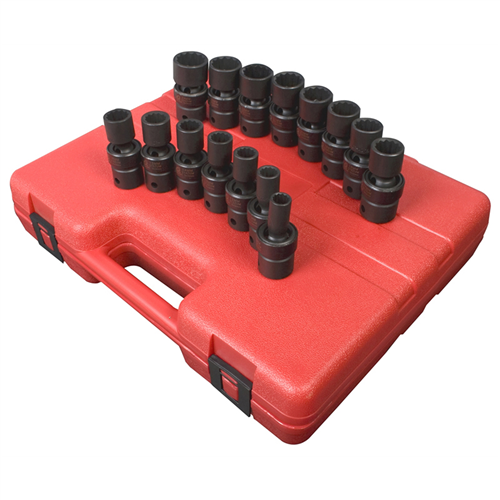 2855 Sunex 15 Pc 1/2" Dr 12 Pt Metric Univ Impact Socket