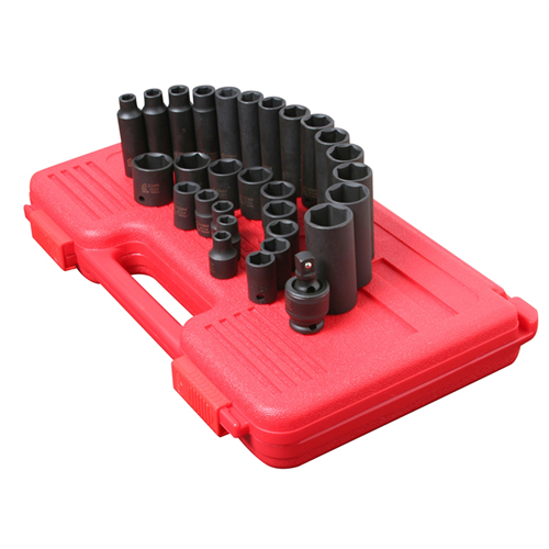 3329 Sunex 3/8" Drive 29 Piece Metric Master Impact Socket Se