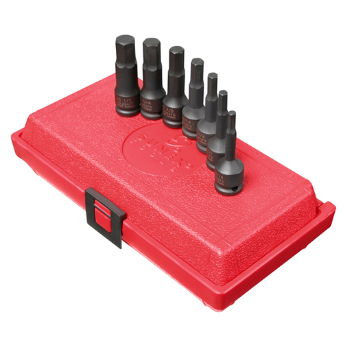 3647 Sunex 3/8" Dr. 7Pc. Sae Impact Hex Driver Set