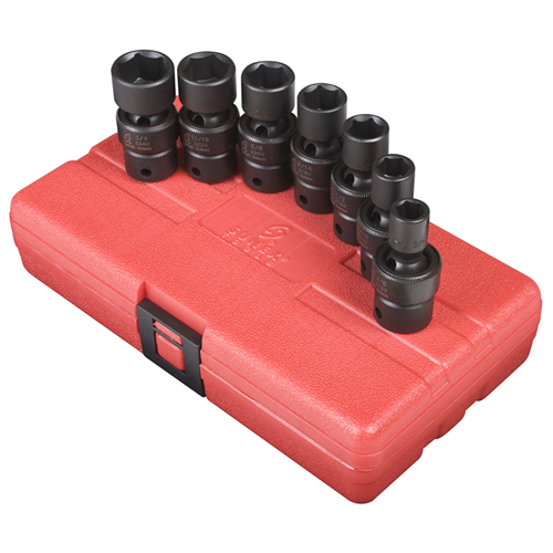 3654 Sunex Socket Set Impact 3/8In. Drive 7Pc Std Sae Univ