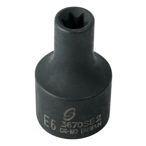 3670SE2 Sunex Soc E6 3/8D Imp Star Blk