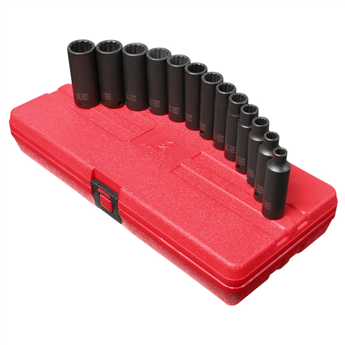 3682 Sunex Soc Set Dp Imp 12Pt 3/8Dr 13Pc Met