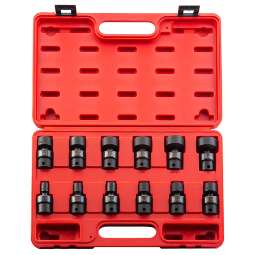 3690 Sunex 12 Pc 3/8" Dr 12 Pt Univ Impact Socket Set Sae