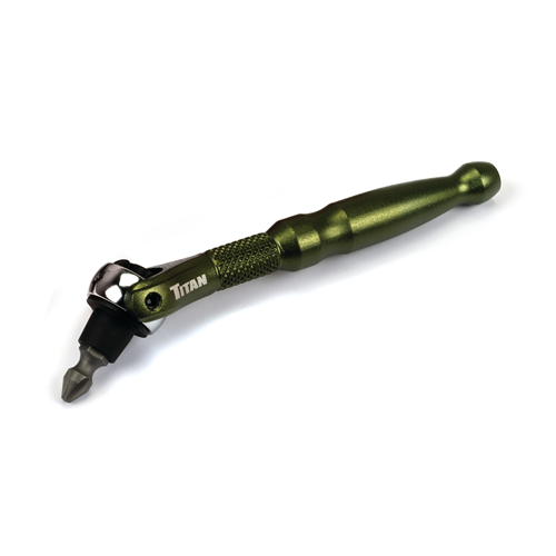 11325 Titan 1/4 In. Aluminum Swivel Head Micro Bit Driver