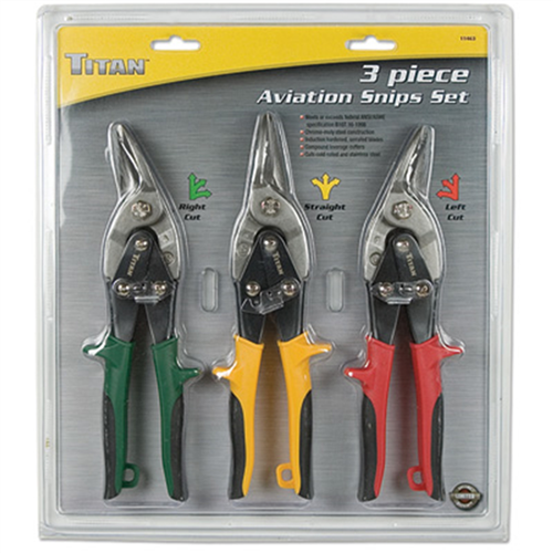 11463 Titan Aviation Snips 3-Pc Set (Left / Righ