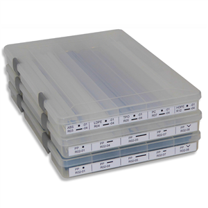5003-03 Polyvance Welding Rod Case, Set Of 3, Labeled, Complete With 21 Types Of Welding Rod.