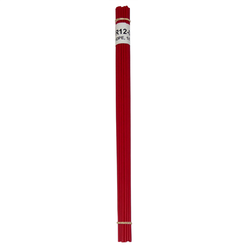 R12-01-03-RD Polyvance High Density Polyethylene (Hdpe) Rod, 1/8" Diameter, 30 Ft., Red