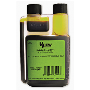 483908 Uview Radiator Coolant Dye 8 Oz Bottle