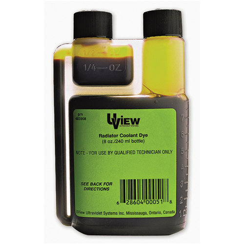 483908 Uview Radiator Coolant Dye 8 Oz Bottle