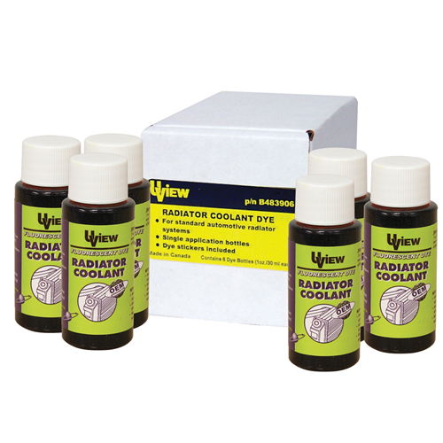 B483906 Uview Radiator Coolant Dye 6 - 1Oz Bottles