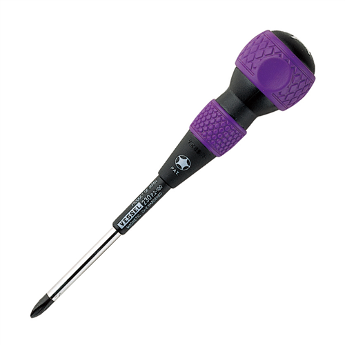230P2100 Vessel No.230 Ball Grip Tang-Thru Screwdriver Ph2X100