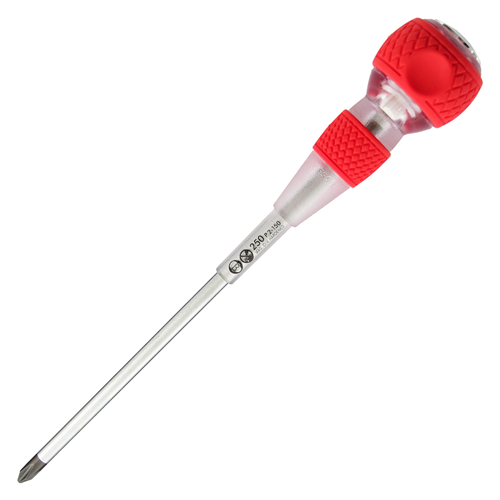 250P2150 Vessel No.250 Ball Grip Tang-Thru Screwdriver W/Ceramic Ball Ph2X150