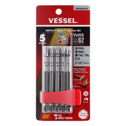 IBMG90K002 Vessel Impact Ball Torsion Bit Assortx90 5Pc. (Mch)