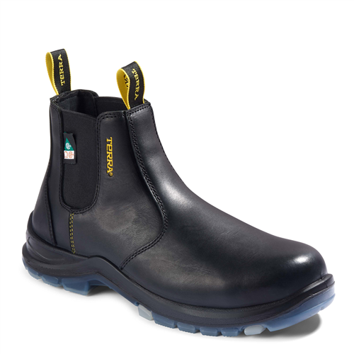 R4NSBK-9M Workwear Outfitters Terra Murphy Chelsea Soft Toe Eh Black Boot Size 9M