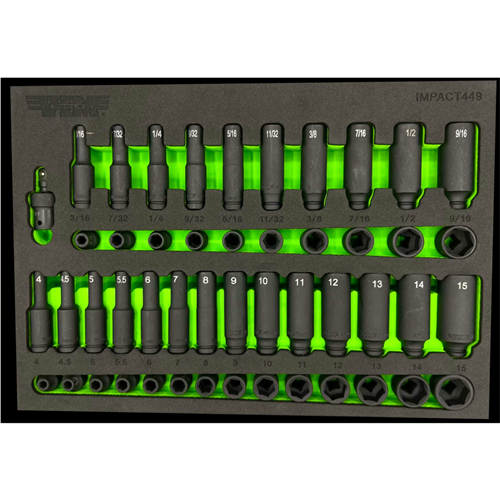 IMPACT449 Vim Products 1/4" Dr Master  Impact Socket Set 49 Pc