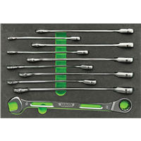 10 PC. SLIM ANGLED RATCHETING WRENCH SET