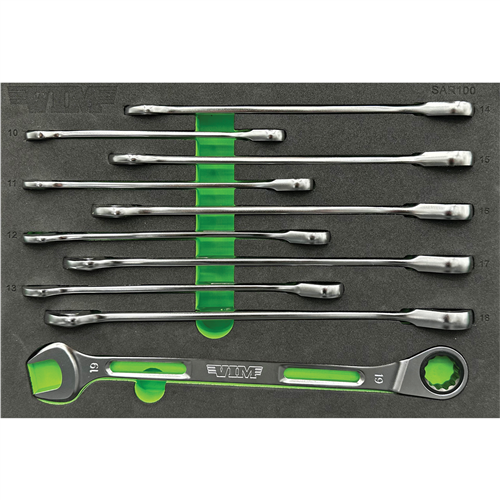 10 PC. SLIM ANGLED RATCHETING WRENCH SET