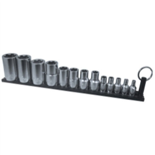 TMS-VSEP Vim Tools Vim Tools 13-Piece Torx Plus Ep Sockets On Black Magrail