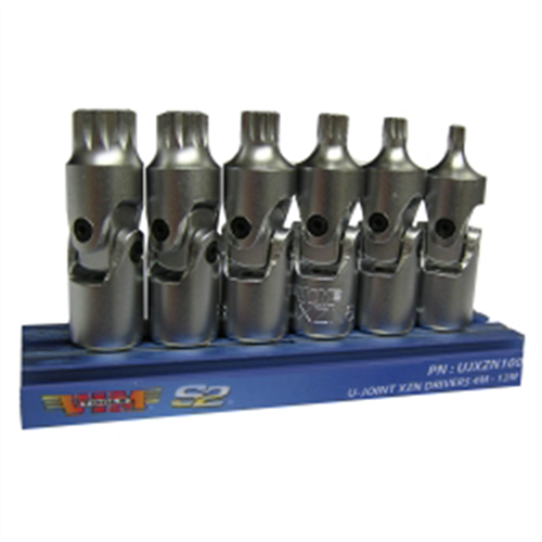 UJXZN100 Vim Tools Vim Tools 6-Piece 1/4 In. Drive Universal Joint Xzn Triple Square Driver Set