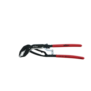 Classic Auto Grip V-Jaw Tongue and Groove Pliers 10.0"/250mm OAL. 1-1/2" Capacity round 40mm Capacity Hex. Induction hardened jaws. Heavy duty steel box joints. Soft vinyl grips, oil solvent resistant.