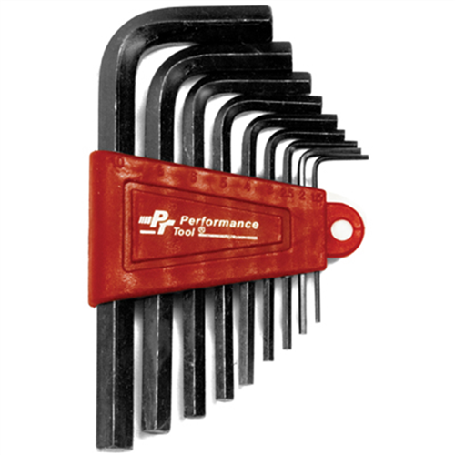 W1392 Wilmar Corp. / Performance Tool 9 Pc Mm Hex Key Set W/Holder