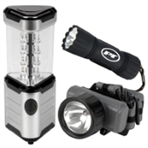 W2341 Wilmar Corp. / Performance Tool Pt Power 3-Pc Led Flashlight & Lantern