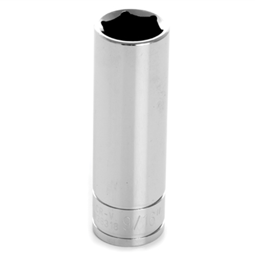 W38318 Wilmar Corp. / Performance Tool 3/8'' Dr 6Pt Deep Socket 9/16"