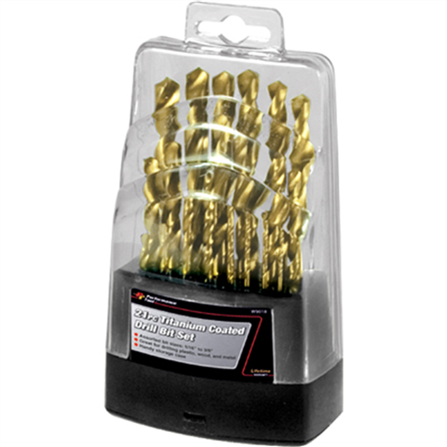 W9018 Wilmar Corp. / Performance Tool 21Pc Twist Drill Set