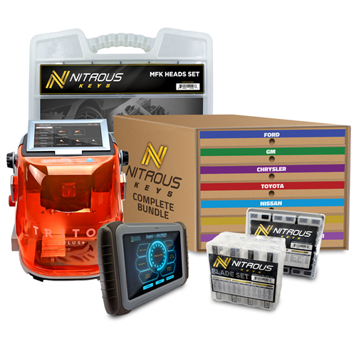 20404948 Xtool Usa Complete Keymaking System With Autopropad G2 (Triton Plus Key Cutting Machine (Automotive Edition), Nitrous Keys Remotes Complete Bundle, Full Mfk Set)
