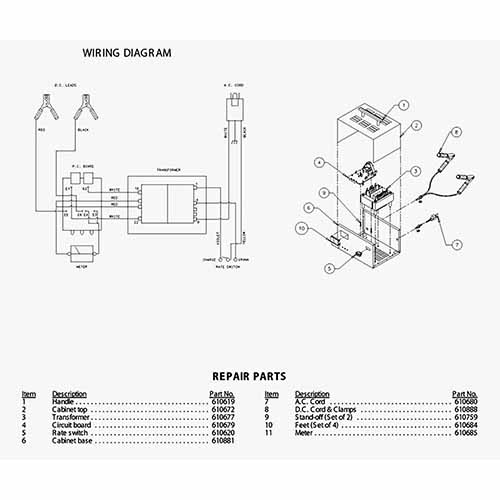 Snap-on Model YA1220 Parts List/Wiring Diagram pontoon trailer wiring diagram 