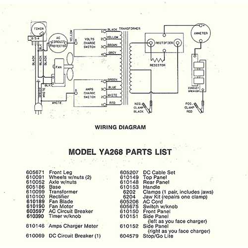 Model Ya268 Click Here For A Parts List,Wiring Diagram Or Schematic.