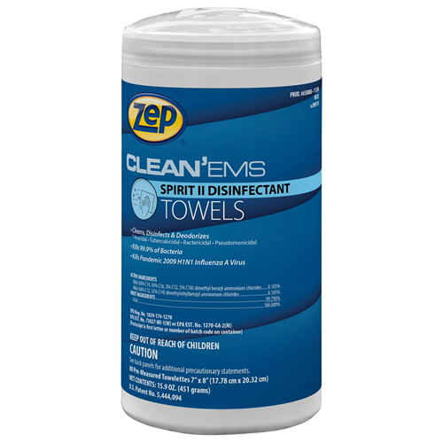 CleanEms Spirit II Disinfectant Towels